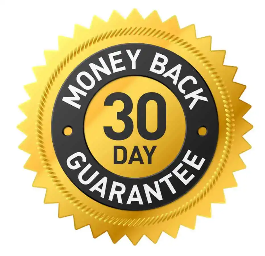 30-day money-back guarantee badge for No Limits Basketball programs.